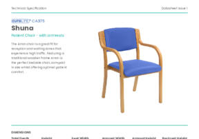 CA3175 Shuna Patient Chair Product Datasheet