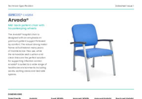 CA3256 Arvada Patient Chair Product Datasheet compressed