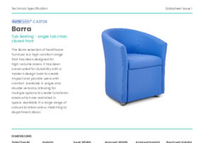 CA3709 Barra Tub Chair Product Datasheet