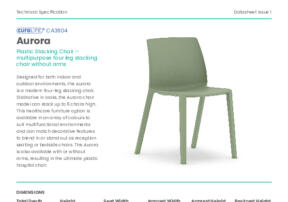 CA3804 Aurora Plastic Chair Product Datasheet