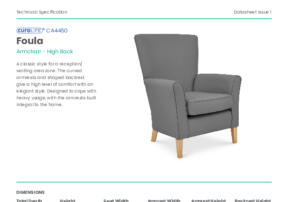 CA4450 Foula Chair Product Datasheet