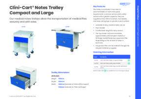 Clini Cart Notes Trolley Compact and Large