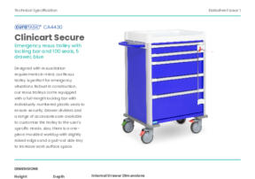 Clini Cart Secure Emergency CA4430 Product Datasheet Issue 1 V1