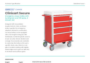 Clini Cart Secure Emergency CA4436 Product Datasheet Issue 1 V1