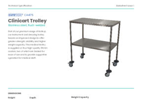 Clini Cart Trolley Flush Welded CA4175 Issue 1 V1