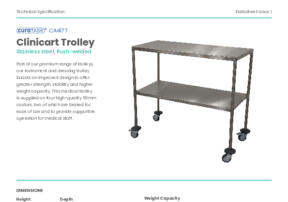 Clini Cart Trolley Flush Welded CA4177 Issue 1 V1