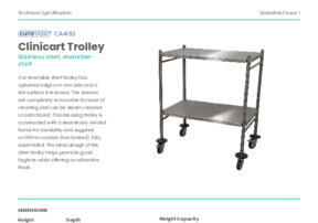 Clini Cart Trolley Reversible Shelf CA4183 Issue 1 V1
