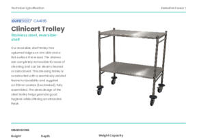Clini Cart Trolley Reversible Shelf CA4185 Issue 1 V1