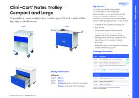 Clini Cart Notes Trolley Compact and Large