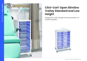 Clini Cart Open Slimline Trolley Standard and Low Height