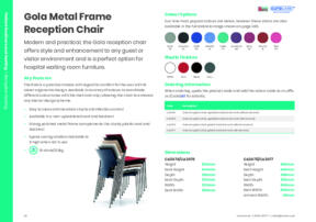 Gola Metal Frame Reception Chair