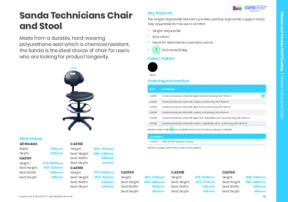 Sanda Technicians Chair and Stool