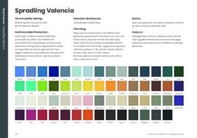 Spradling Valencia Colour Options