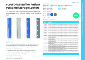 Cura FORM Staff or Patient Personal Storage Lockers