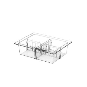 Divider set per 100x300x400mm translucent tray (1 long, 1 short)